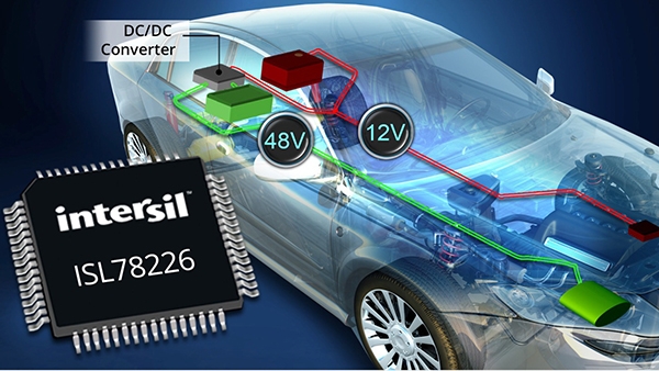 Intersil  车载12V-48V  6相双向DC/DC控制器 ISL78226 